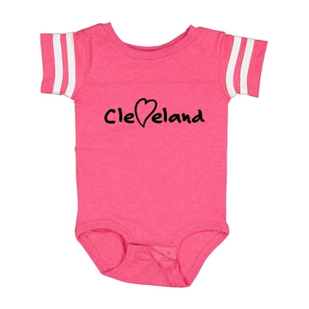 

Inktastic Cleveland Heart Handwriting Black Gift Baby Boy or Baby Girl Bodysuit