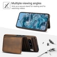 thumbnail image 2 of Allytechgroup Detachable Cards Holder Case for Google Pixel 8 Pro, RFID Blocking 2 In 1 Wallet PU Leather Case with Stand Compatible with Magsafe Shockproof Cover for Google Pixel 8 Pro, Brown, 2 of 5
