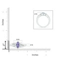 thumbnail image 4 of ANGARA Natural Marquise Tanzanite Split Shank Ring with Diamonds in 14K White Gold for Women (Size-8x4mm) | December Birthstone, Birthday, Anniversary, Jewelry Gift for Women | Natural Tanzanite Ring, 4 of 8
