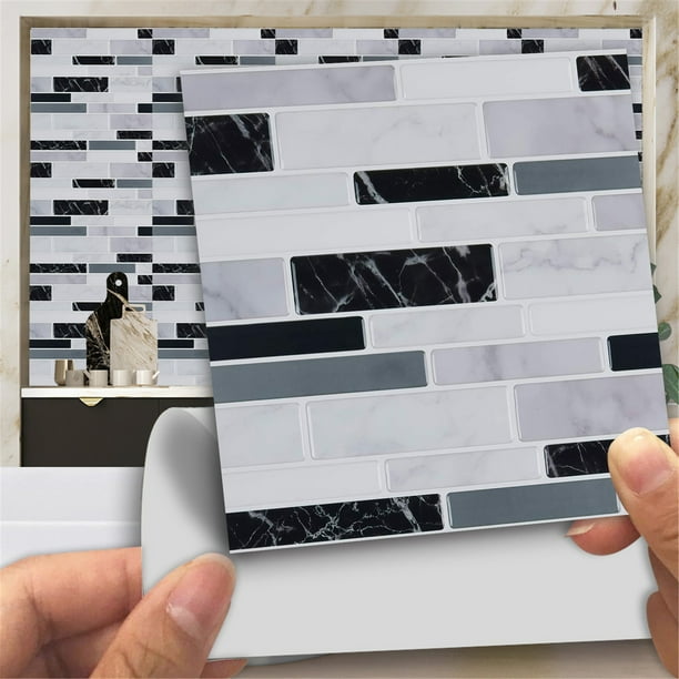 Juego de 10 Piezas de Azulejos Xihbxyly para Decoración Del Hogar Adhesivos Resistentes para Pared de Cocina