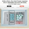thumbnail image 2 of 4Pcs Freezer Organizer（0Pcs Expandable Hanging Refrigerator Basket and 4Pcs Stackable Freezer Containers）,Black Wire Basket for Freezer&Upright Freezer, 2 of 5