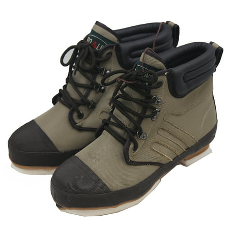 Pro Line Men's 52103W Canvas Wading Boots, 9 Khaki (Best Wading Boots For Slippery Rocks)