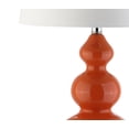 thumbnail image 3 of JONATHAN Y Bowen 27.5" Contemporary Transitional Ceramic Gourd LED Table Lamp, Coral, JYL4023A, 3 of 5