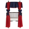 thumbnail image 3 of Baby Doll Bedding 12 Piece Solid Reversible Round Crib Curtain and Valance Set, 3 of 7
