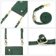 thumbnail image 4 of CCSmaller for iPhone 15 Plus Case with Card Holder for Women, Phone Case Crossbody with Wrist Strap & Removable Adjustable Shoulder Lanyard Cover for iPhone 15 Plus KB Green, 4 of 8