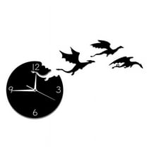 Acrylic Wall Clock Flying Dragon Mute DIY Sticker Children's Room Decoration Mirror