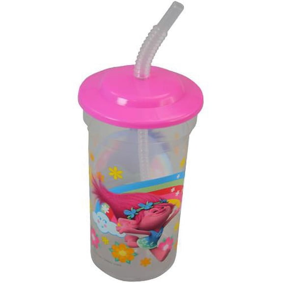 Dreamwork Trolls 16 oz. Sports Tumbler with lid and straw 55g
