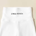 thumbnail image 4 of Girls 7'' High Waisted Black Biker Shorts, Athletic Running Yoga Shorts for Kids Teen Years 3-15 White, 4 of 5