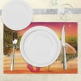 thumbnail image 3 of Ambesonne Orange Place Mats Set of 4, Summer Sunset on Beach, Standard Size, Orange and Yellow, 3 of 6
