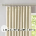 thumbnail image 5 of Cream Pinch Pleated Blackout Curtains with Hooks - 78 inch Length Room Darkening Thermal Insulated Window Curtain Drapes for Living Room Bedroom Set of 2 Panels 40" Wx78 L, 5 of 7