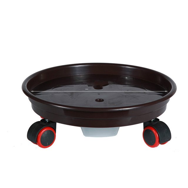 CAROOTU Movable Plant Stand Flower Pot Tray with Universal Wheel Heavy Duty Rolling Potted Rack Indoor