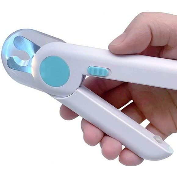 Coupe Ongle Chien Chat(Bleu), Professionnel Coupe Griffes pour Animaux de Compagnie, avec des Lumières LED et Protection Contre Les éclaboussures