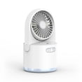 thumbnail image 2 of Ventilador humidificador Enfriador de aire de escritorio recargable Ventilador de enfriamiento ajustable personal con luz nocturna Advancent HA006358-00B, 2 of 6