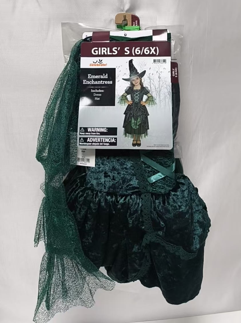 Emerald Enchantress Halloween Costume for Children, Girl's Size S (6/6x), by Way to Celebrate