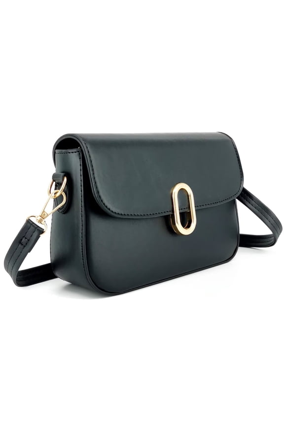 Small Leather Crossbody Bag,Trendy Cross Over Purse for Woman,Crossover Purse for Women,Shoulder Handbags,Summer Purses for Women 2025,Black