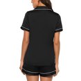 thumbnail image 1 of Conjunto De Pijamas Para Mujer, Ropa De Dormir De Manga Corta, Cuello De Muesca, Transpirable, Ligero, Regalo De Cumpleaños, Bolsillo En El Pecho Para El Hogar, Dormitorio, Sala, 1 of 6
