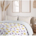 thumbnail image 6 of Ambesonne Purple and Yellow Duvet Cover Sets, Skull Silhouettes, 2-Queen, Mustard Violet and White, 6 of 7