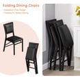 thumbnail image 5 of VECELO Set of 4 Metal Folding Chairs, High Back PU Upholstered Dining Chairs with Metal Frame, Modern Style Folding Chairs for Kitchen, Dining Room, Space Saving Design, Black, 5 of 10