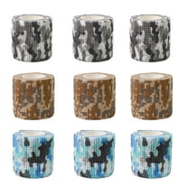 9 Pack 2 Inch x 5 Yards Self Adhesive Bandage Breathable Cohesive Bandage Wrap Rolls Elastic Self-Adherent Tape for Stretch Athletic, Sports, Wrist, Ankle，Style 12