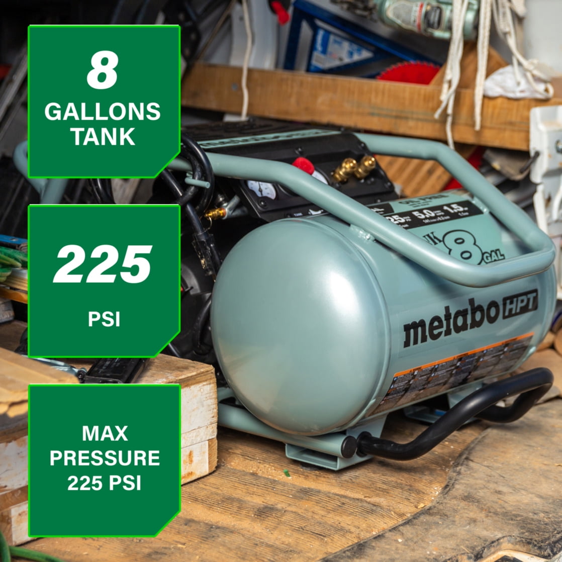 Metabo HPT 8-Gal Air Compressor for Garage, 225 PSI, EC1315S