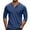Navy, variant on Lmnyox Casual Tops for Men Classic Long Sleeve Button Crew Neck Shirts Solid Color Casual Basic T Shirt with Pocket