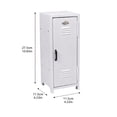 thumbnail image 2 of Mini Locker,Metal Small Locker for Desktop, White| Desktop Organizer Box For Makeup Office Supplies Small Items, 10.8 x 4.5 x 4.5 inch, 2 of 4
