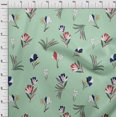 thumbnail image 4 of oneOone Cotton Flex Mint Green Fabric Floral-Magnolia-Hand Drawn Floral Pattern Craft Projects Decor Fabric Printed By The Yard 40 Inch Wide, 4 of 4