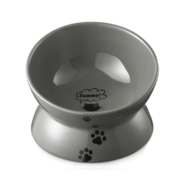 Comedero para perros, comedero elevado antivómitos, comedero elevado e inclinado, comedero de cerámica para mascotas