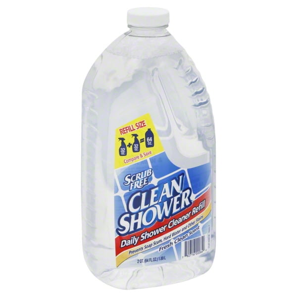 Clean Shower Fresh Clean Scent Daily Shower Cleaner Refill, 64 fl oz
