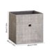 thumbnail image 3 of Caja de almacenamiento de tela plegable con asas, grande de 28x28x28 cm, organizador versátil y transpirable para armario, ropa, juguetes, en rosa o gris., 3 of 7
