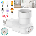 thumbnail image 2 of EROCK 360° E27 Plug in Light Socket Outlet to Light Bulb 3-Prong Outlet Socket Adapter, 2 of 14