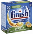 thumbnail image 2 of Finish All in 1 Gelpacs, Dishwasher Detergent Tablets, Orange, 32 Count, 2 of 2