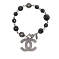thumbnail image 2 of Pre-Owned Chanel Coco Mark Bracelet in Black with Faux Pearl Beads for Women, 2 of 5