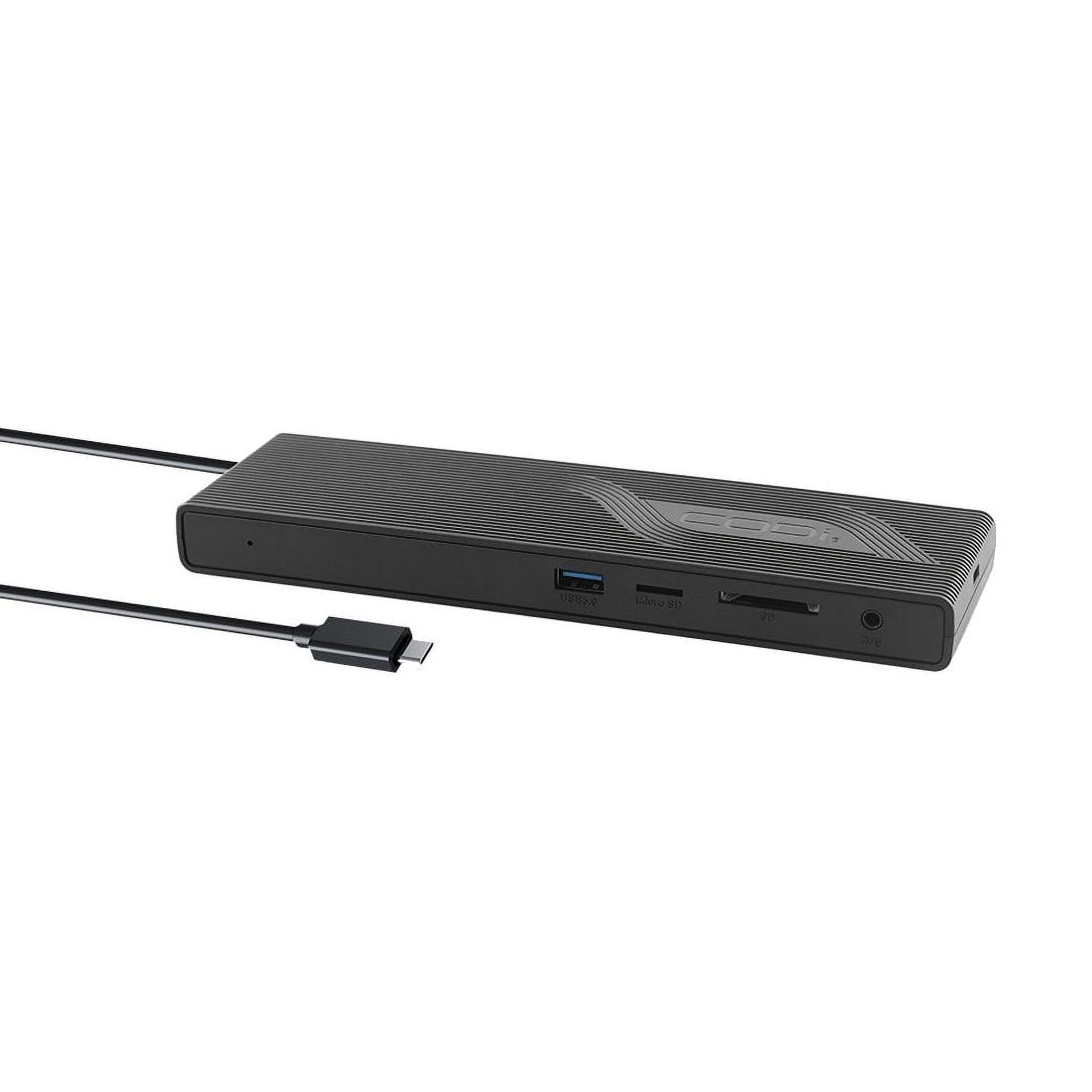 CODi Centro1201 Multi-Display 85W MST USB-C Docking Station – Dual 4K Display, 85W Power Delivery