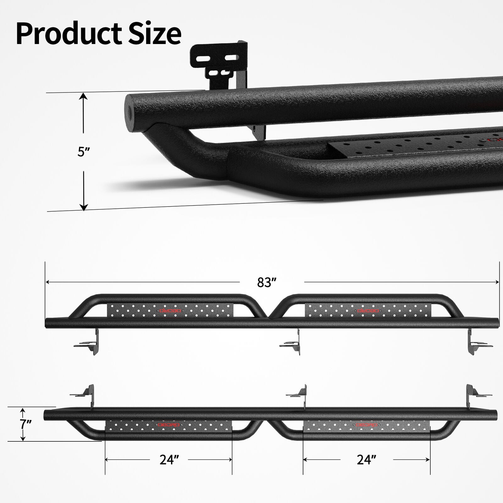 RVNI Running Boards for 09-18 Dodge Ram 1500 19-23 Ram 1500 Classic Crew Cab Side Bar Fits select: 2015 TOYOTA TACOMA ACCESS CAB/TRD PRO, 2013 TOYOTA TACOMA DOUBLE CAB