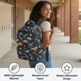 thumbnail image 3 of Garronmavis Dinosaur Fossil Backpack for School Girls Smooth Zippers School Bag Adjustable Shoulder Straps Book Bag 17-inch for 8-10 Primary School Students Daily Use, 3 of 7