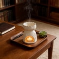 thumbnail image 2 of Rirozkan Ceramic Essential Oil Warmer, Tea Light Candle Holder And Wax Melt Burner, Aromatherapy Diffuser, For Home, Bedroom, And Relaxation Decor, 2 of 6