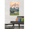 thumbnail image 2 of Lantern Press - Grand Teton National Park, Wyoming, Moose & Mountains Wall Poster, 22.375" x 34", 2 of 4