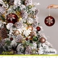 thumbnail image 3 of Esferas para árbol de navidad Artego SUPER Mix de 22 esferas tamaños 15cmx2 , 8cmx4 , 7cmx4 , 5cmx4 , 4cmx8 Mix * Línea Paladium 4 acabados distintos, tono Rojo, champagne verde y café, 3 of 6