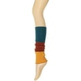 thumbnail image 3 of Wrapables® Women's Tri-Colored Ribbed Leg Warmers, Orange/Red/Teal, 3 of 3