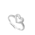 thumbnail image 4 of Simple Heart Promise Purity Ring .925 Sterling Silver Friendship Band Jewelry Female Male Size 5, 4 of 4