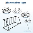thumbnail image 3 of QinaQin Floor-Standing Bicycle Racks, Ground-Level Bicycle Parking Racks, All-Steel Garage Bicycle Racks, Suitable for Street, Backyard, and Bicycle Activity Storage, 3 of 7
