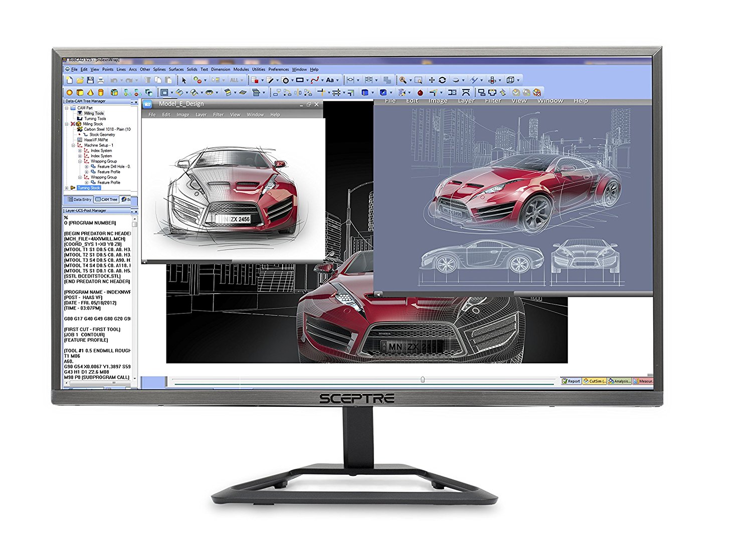 Refurbished Sceptre E248W1920R 24″ Ultra Thin LED Monitor HDMI