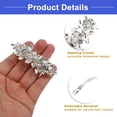 thumbnail image 4 of Vocoste Rhinestone Hair Clips Flower Hair Barrettes French Hairpin for Girls Silver Tone, 4 of 5