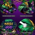 thumbnail image 4 of Colorful Theme Mardi Gras Banner Feather Decor Carnival Display Mask Design Gold Balloon Party Backdrop for Mardi Gras Party Carnival Celebration Festival Event, 4 of 9