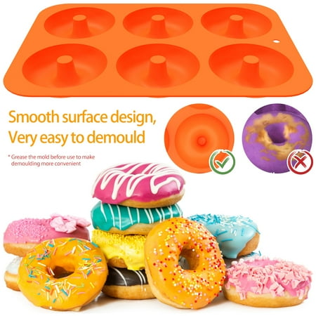 

GORWARE Silicone Donut Mold Doughnut Mould Non-Stick Heat Resistant Donut Mold Sets for Baking Pastry Chocolate Cake Dessert DIY