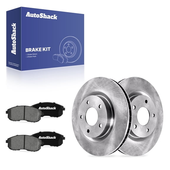 AutoShack Front Vented Brake Rotors   Ceramic Pads 6-PC Brake Kit Replacement for 2007-2012 Nissan Sentra 11.65" (295.8 mm)