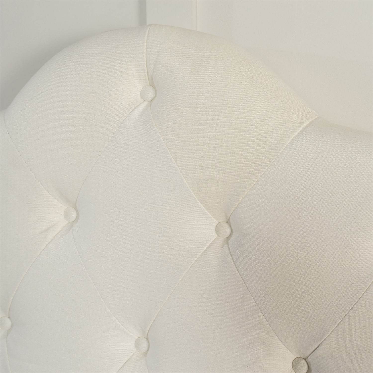 Kepooman Queen / Full Size Tufted Button Soft Fabric Upholstered Twin Headboard in Beige Kepooman Queen / Full Size Tufted Button Soft Fabric Upholstered Twin Headboard in Beige