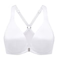 thumbnail image 5 of DELIMIRA Women's Front Closure Racerback Bra Seamless Plunge Underwire Unlined Bras, 5 of 6