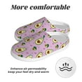 thumbnail image 6 of Rateoe Different Avocados Print Women's Men's Cotton Knit Slippers Lightweight Memory Foam Indoor House Shoes with Anti-Skid Sole-37/38, 6 of 7